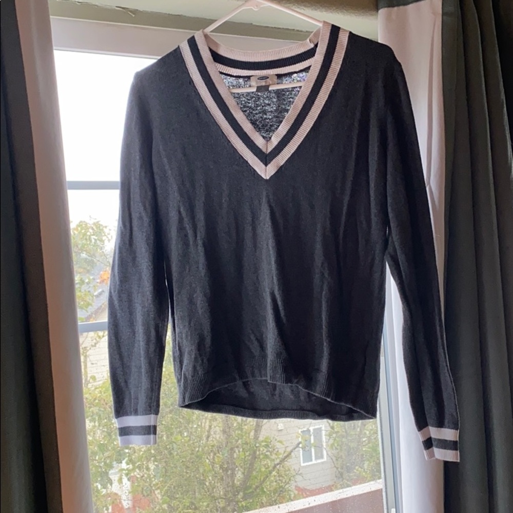 Grey and White Sweater